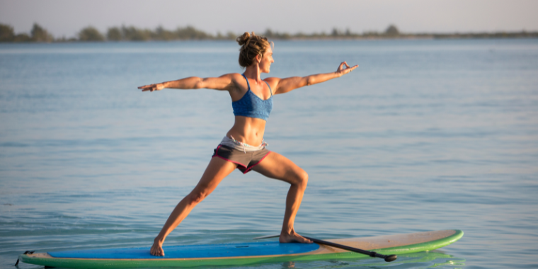 paddle boarding for core strength